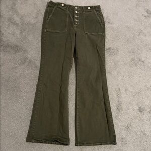 LOFT Olive Slim Flare Leg Jeans